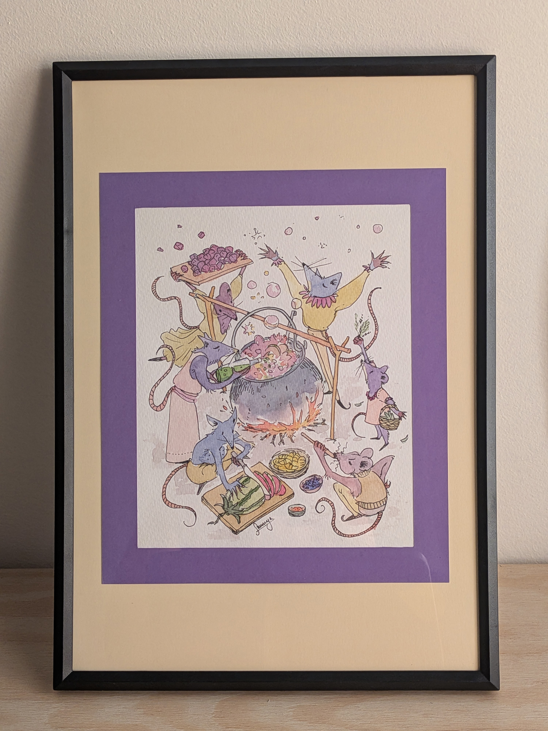 'Stew' - Watercolor and Ink
